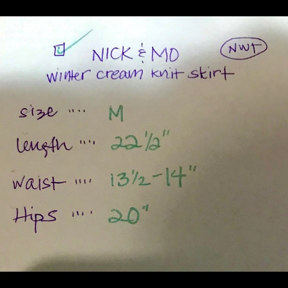 NICK & MO • Cream Winter Textile Skirt / (S) NWT! - Picture 7 of 7